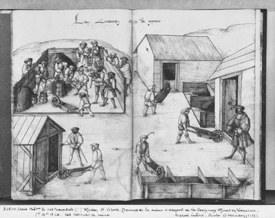 Silver Mine of La Croix-aux-Mines, Lorraine, Delivering the Ore, c.1530 by Heinrich Gross or Groff